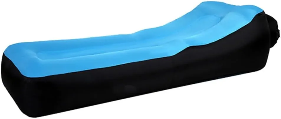LUTEM Inflatable Lounger Outdoor Inflatable Couch Size:70.77(L)*32.67(W)*24.47(H) inch Indoor Recreation Outdoor Sports, Travelling Gear/Beach Lounger/Sleeping Bag/picnics/Camping Bed (Blue)