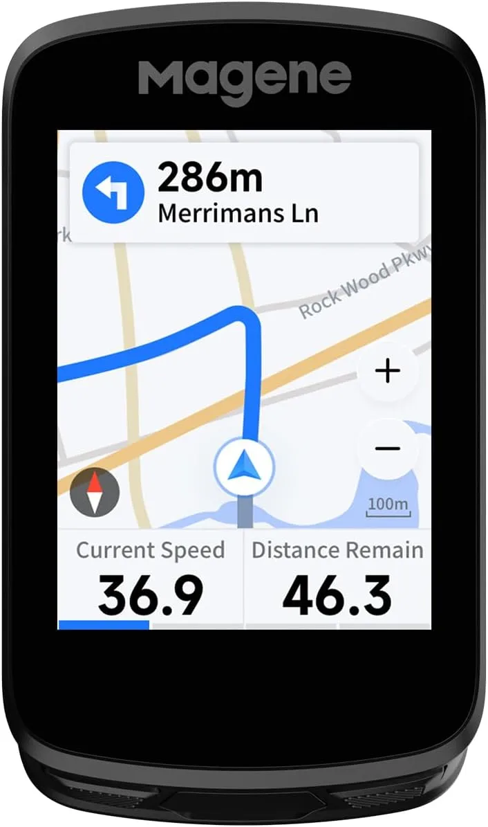 Magene C606 Smart Navigation GPS Bike Computer with Offline Map, 2.8-inch Color Touchscreen, WiFi & Bluetooth Cycling Computer, 11 Languages, IPX7 Waterproof