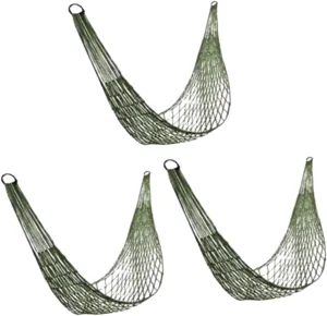 MaGiLL 3 Pcs Mesh Hammock Tent Hammock Swing Chair Hammock Chair Hammock for Outside Kids Hammock Carbines Ropes Camping Hammock Indoor Hammock Tree Hammocks Sleeping Net Outdoor Travel