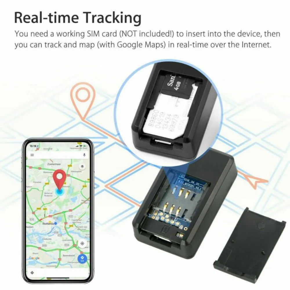 Magnetic Portable Mini GPS Tracker with Sound Monitor for Vehicles, Car, Kids, Elderly, Child, Dogs & Motorcycles Magnetic Small Portable Tracking Device