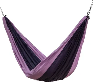 Makena Camping Hammock Set with Storage Bag Double Hammock for Two Outdoor Tree Swing Portable Hammock for Travel Camping Accessories Use Outside Backyard Backpacking Beach Picnic (Light/Dark Purple)
