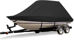 Marine Accessories 18-28ft 600D Jumbos Cruiser Boat-Cover Heavy-Duty Oceansouth Marine Water Sun Proof UV Protection Fish-Ski VHull Mooring Cover(22-24FT)