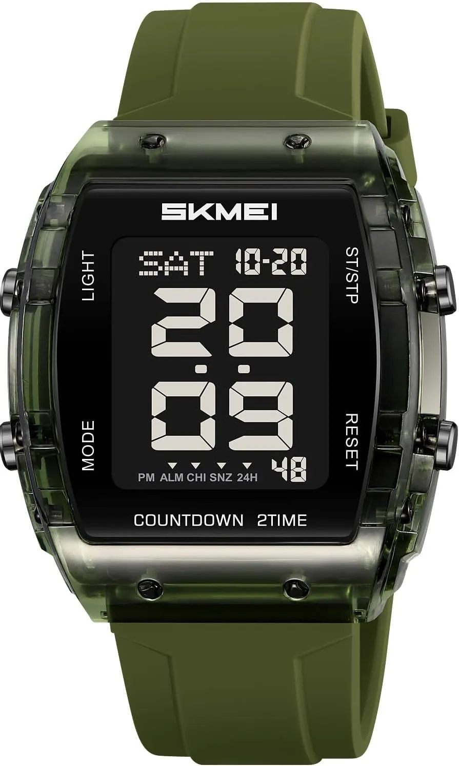 MASTOP Digital Multi-Function Watch for Men Irregular Barrel Shaped Business Men's Watch Fashion Waterproof Sports Women Watches and Mens,Colorful Silicone Band,Men's Gifts,Women's Gift