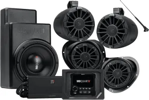 MB Quart Stage 5 Audio System Compatible with Polaris General, Designed for Ride Command, Five Speaker 500 Watt, UTV, Tuned Audio Package