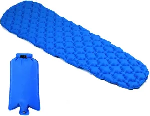 MDybf Camping Inflatable Mattress in Tent Folding Camp Bed Sleeping Pad Picnic Blanket Travel Air Mat Camping Equipment (Color : Blue)