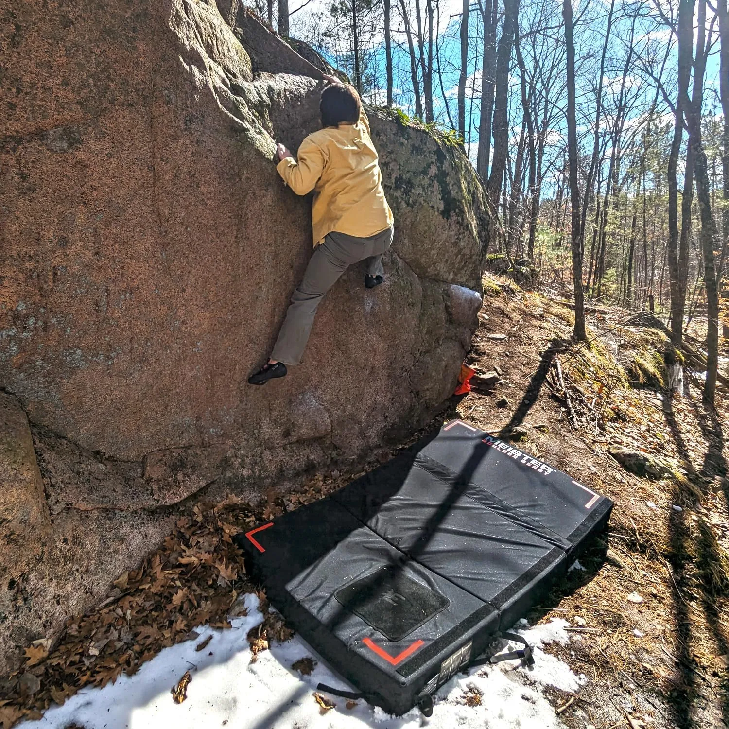 Meister Boulder Beast XL Tri-Fold Rock Climbing Crash Pad w/Backpack Straps