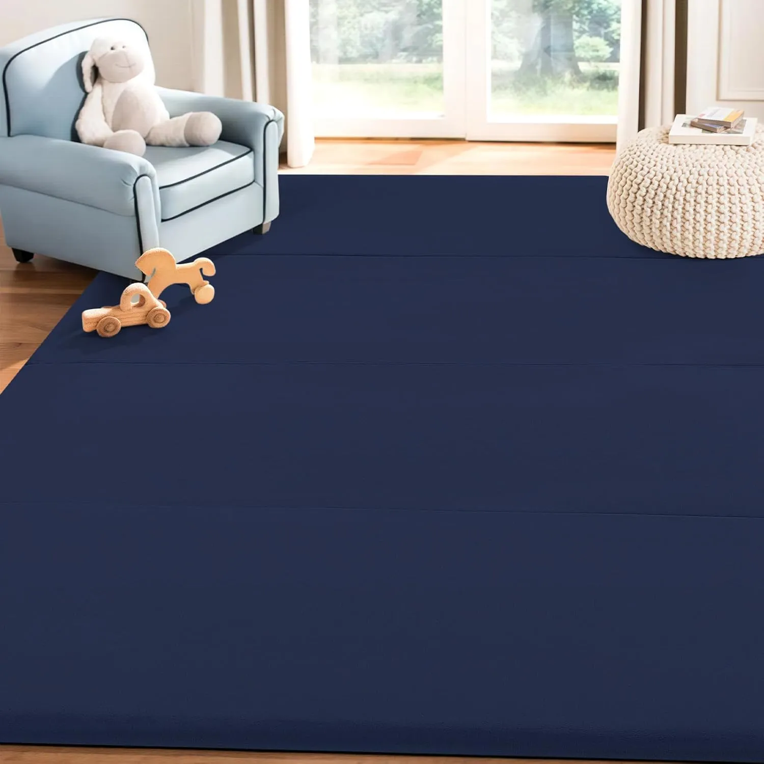 MeMoreCool Kids Floor Futon Mattress Large 6x4 FT, Thicken Foam Tatami Mattress for Children Play Area, Foldable Sleeping Pad Crawling Tatami Mat for Playroom