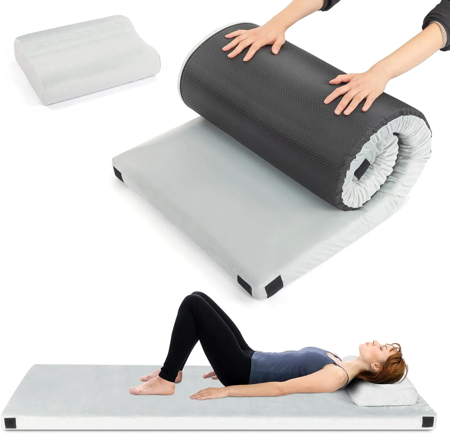 Memory Foam Camping Mattress,75" D x 25" W x 3" H Memory Foam Camping Mattress,Comfortable Thick Floor Sleeping Mats for Car Truck Tent with Removable Travel Bag| Kids, Single or Twin