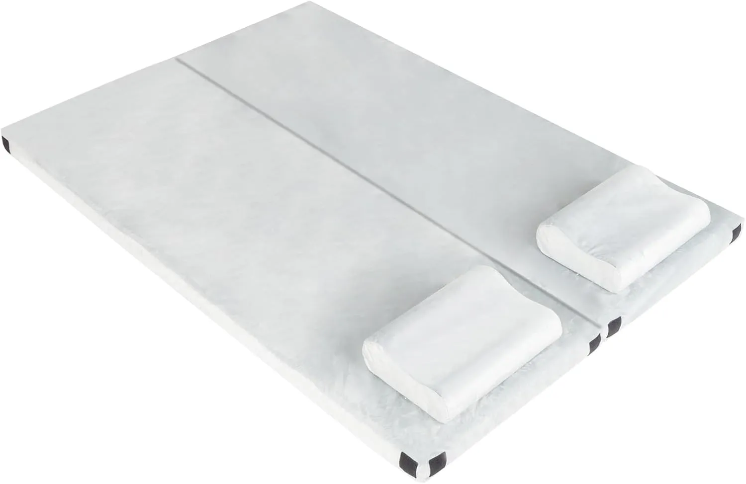 Memory Foam Camping Pad,Roll Up Thick Travel Mattress Pad Truck Bed Mattress,Portable Non-Slip Bottom Outdoor Sleeping Pads with Carry Bag and Pillow for Tents RVs Floor Travel Truck Bed,Gray