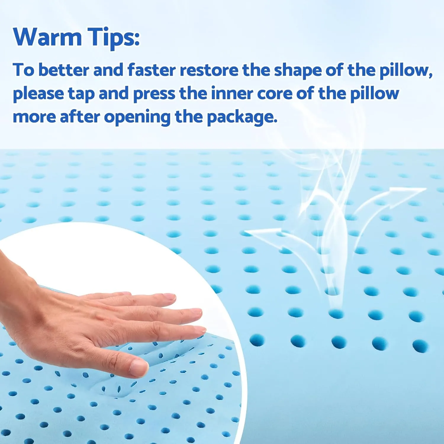 Memory Foam Pillows for Sleeping, Cooling Pillow with Removable and Machine Washable Cover, Bed Pillow for Side, Neck Pillow, Back and Stomach Sleepers, Standard Size (1 Pack)