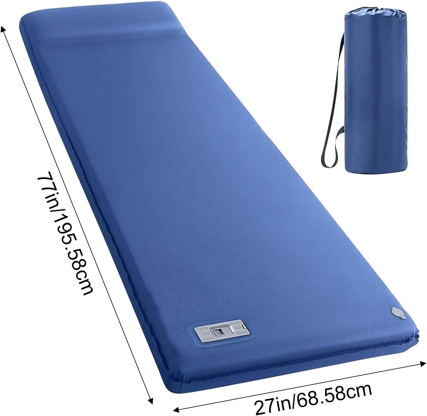 Memory Sleeping Pad, 3.1" Ultra-Thick Sleeping Mats for Camping, Easy Inflate&Deflate,9.5 R-Value Insulated Camping Mattress Pad with Pillow, for Car Travel Tent (Army Green)