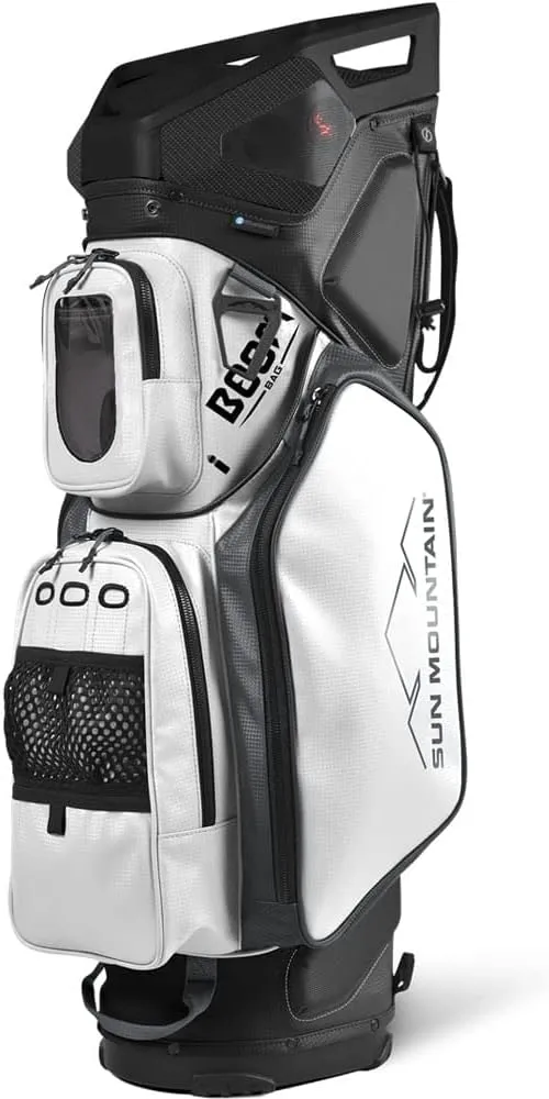 Men's Sun Mountain Boom 5-Way Cart Bag '23 - Black/White