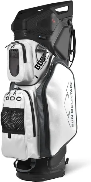 Men's Sun Mountain Boom 5-Way Cart Bag '23 - Black/White