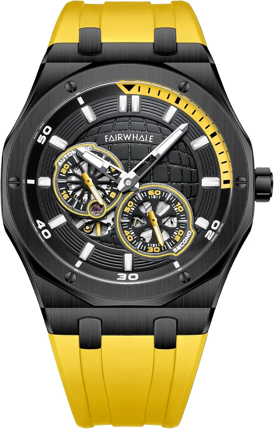 Men's Watch Automatic Mechanical Watches with Silicone Band
