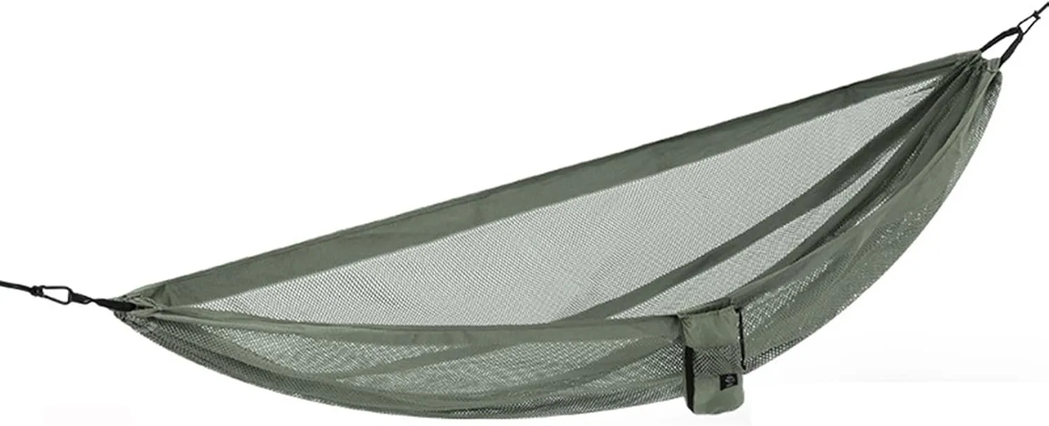 Mesh Hammock, Portable Camping Mesh Hammock, Breathable Lightweight Ice Silk Double & Single Nylon Hammocks, for Outdoor Adventures Camping (290X148cm,Green)