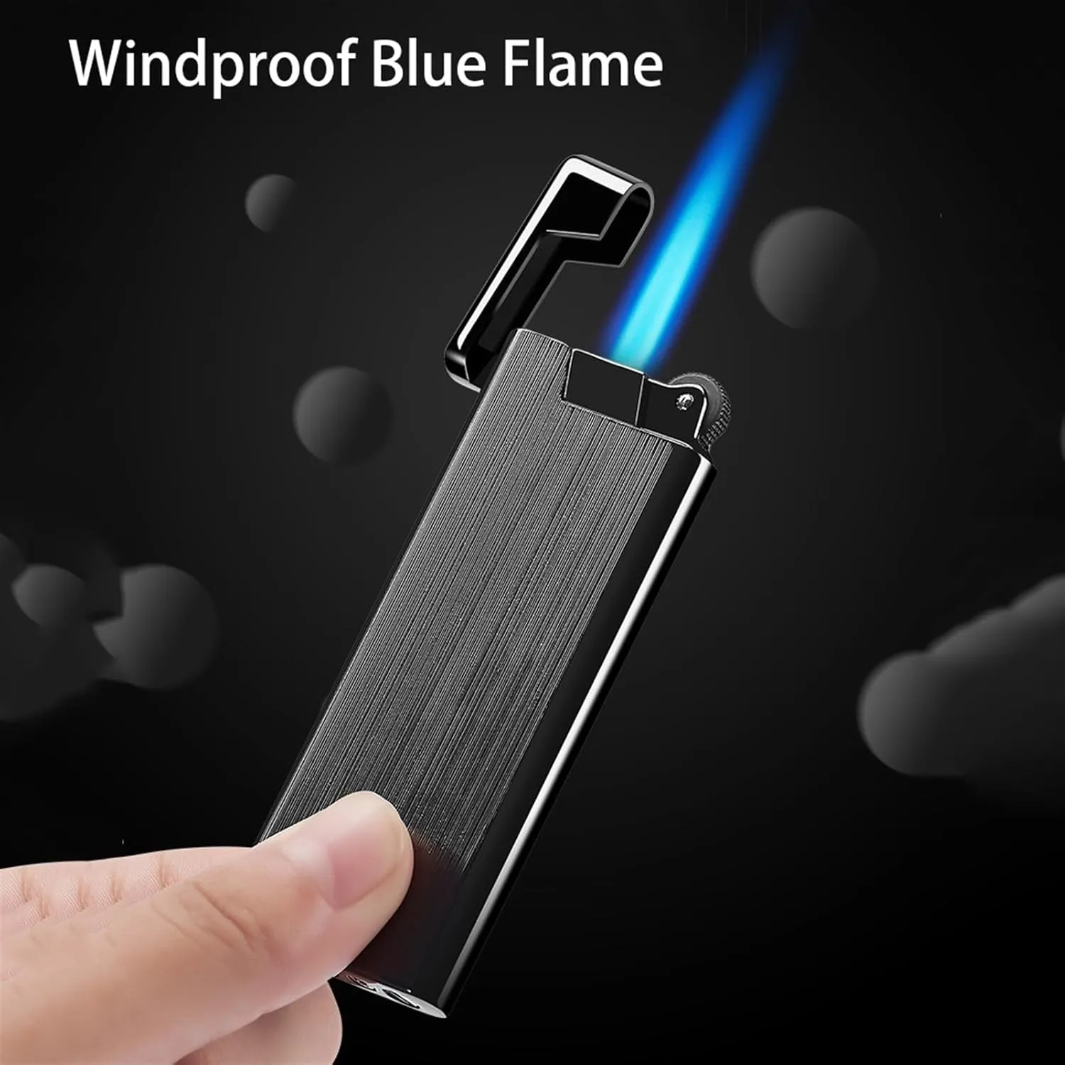 Metal Torch Lighter, Jet Flame Lighter, Butane Refillable Lighter, Windproof Metal Portable Lighter for Men Candle Camping BBQ Gift(Gold)