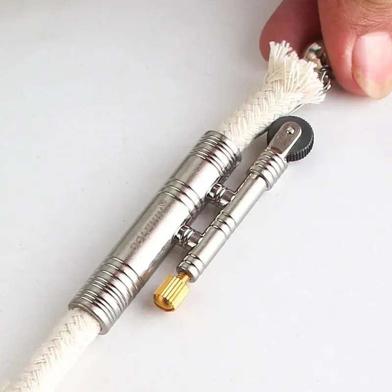 Metal Windproof Kerosene Lighter - Portable Fire Rope Outdoor Camping Survival Ignition Tool - Retro Flint Igniter Men's Gift