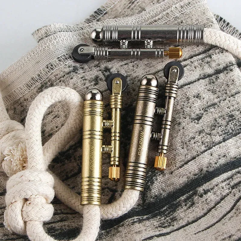 Metal Windproof Kerosene Lighter - Portable Fire Rope Outdoor Camping Survival Ignition Tool - Retro Flint Igniter Men's Gift