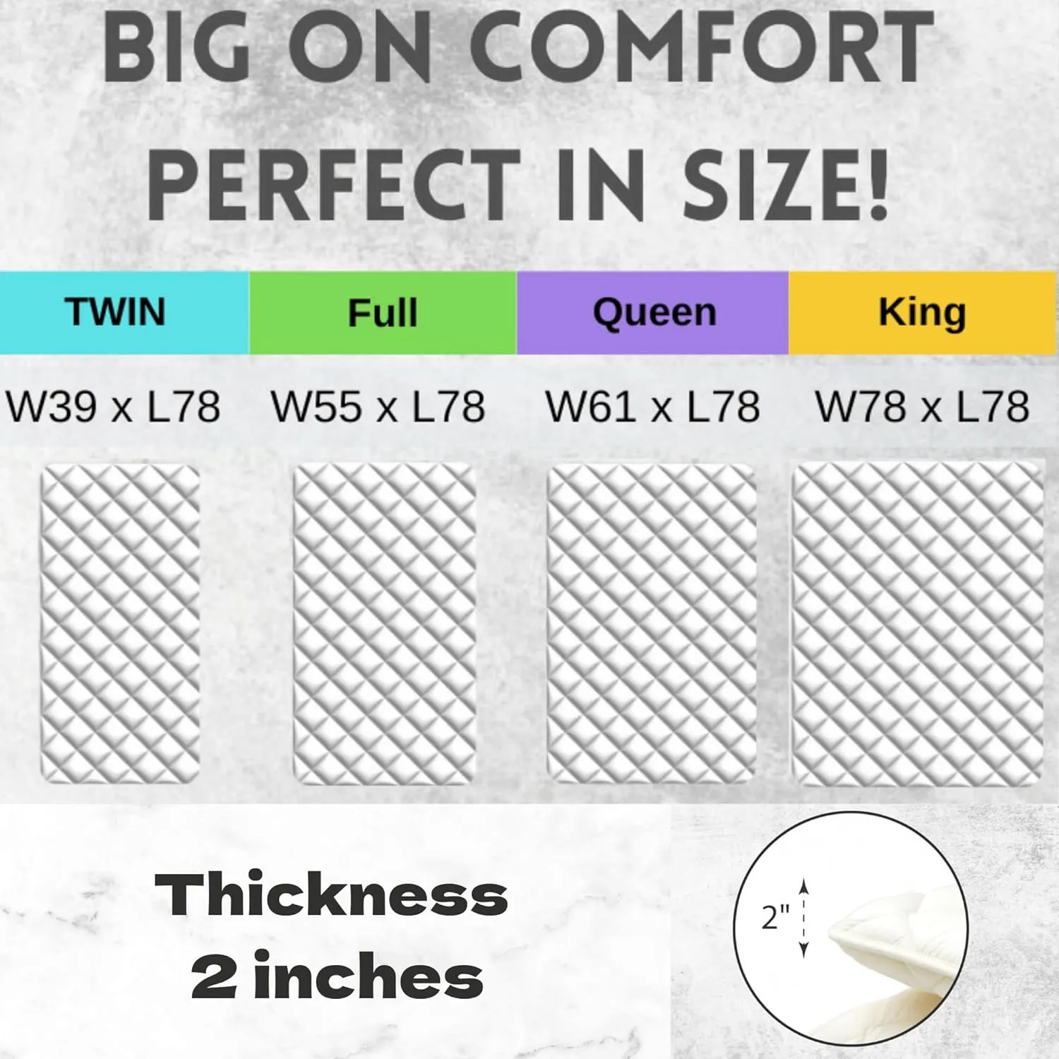 MIINA Japanese Futon Mattress, Made in Japan Full (55"×78") White, Foldable Floor Lounger Bed Tatami Mat, Roll Up Sleeping Pad, Shikibuton