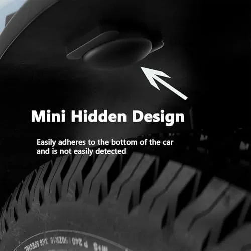 Mini Car GPS Tracking Device for Cars, Vehicles etc, Work with Find My (iOS Only), Hidden Car Tracker with Magnetic Waterproof Case, No Monthly Fee (1PCS, Black)