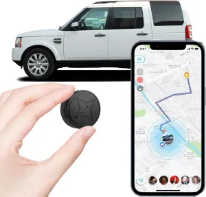 Mini Magnetic GPS Tracker for Vehicles No Monthly Fee - Car GPS Trackers,Portable Real Time GPS Tracking Device for Cars,No Subscription,Hidden Car Location Tracker for Car,Kids,Trucks/Person