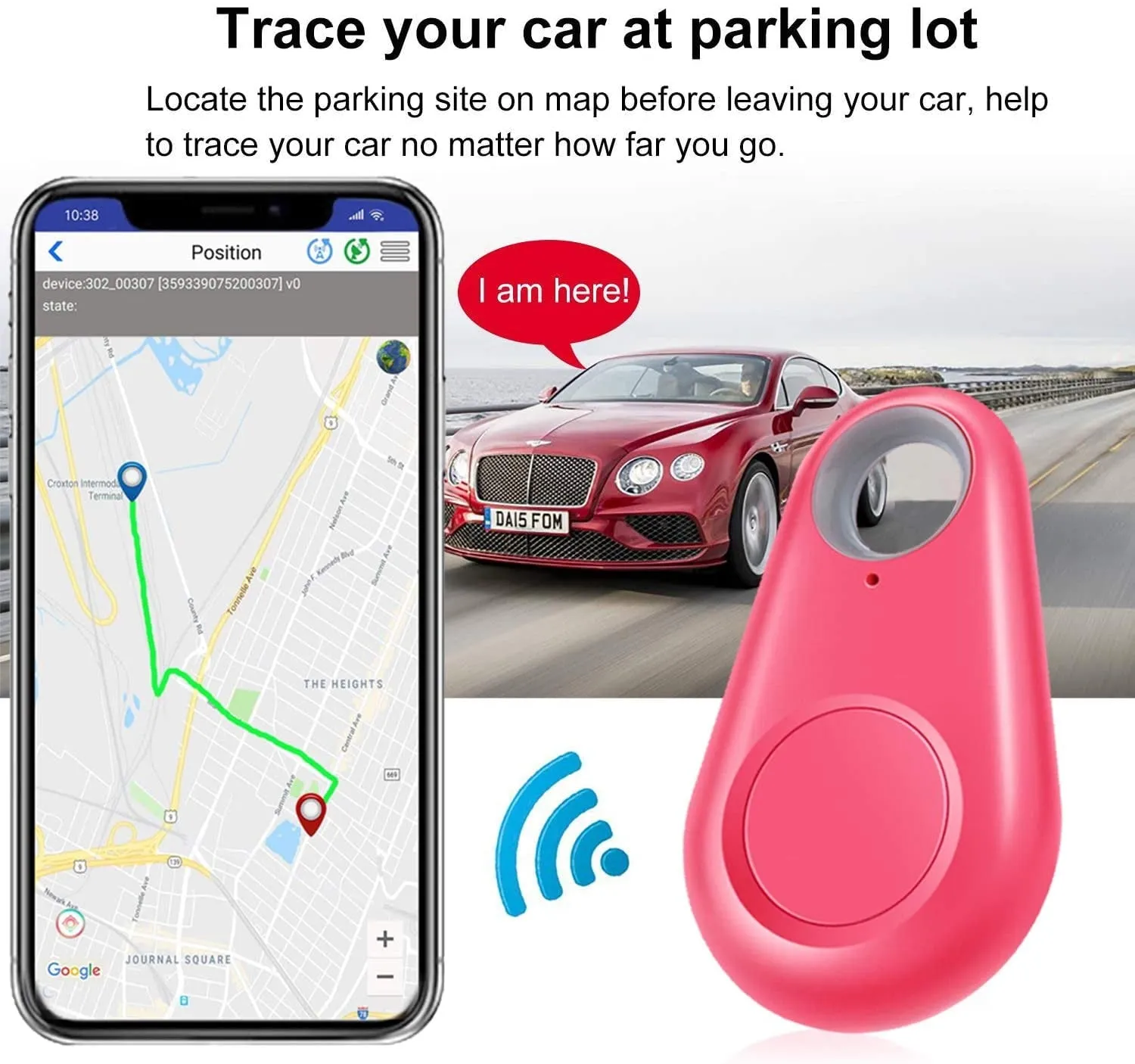 Mini Smart GPS Tracker Waterproof Bluetooth-Compatible Tracker Anti-Lost Alarm Tag Wireless Finder Locator Pet Dog Cat Keys Kids