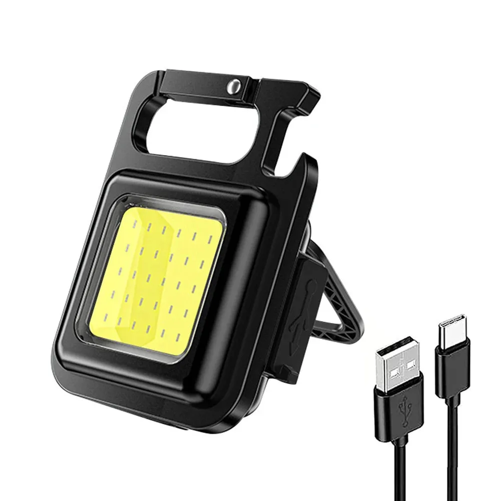 Mini USB Rechargeable LED Flashlight - Portable Work Light for Outdoor Camping