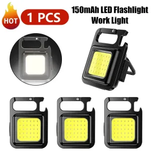 Mini USB Rechargeable LED Flashlight - Portable Work Light for Outdoor Camping