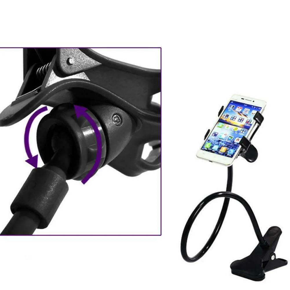 Mobile Phone Flexible 360¡ã Clip Mount Stand Holder Bracket Clamp Desk Bed Office
