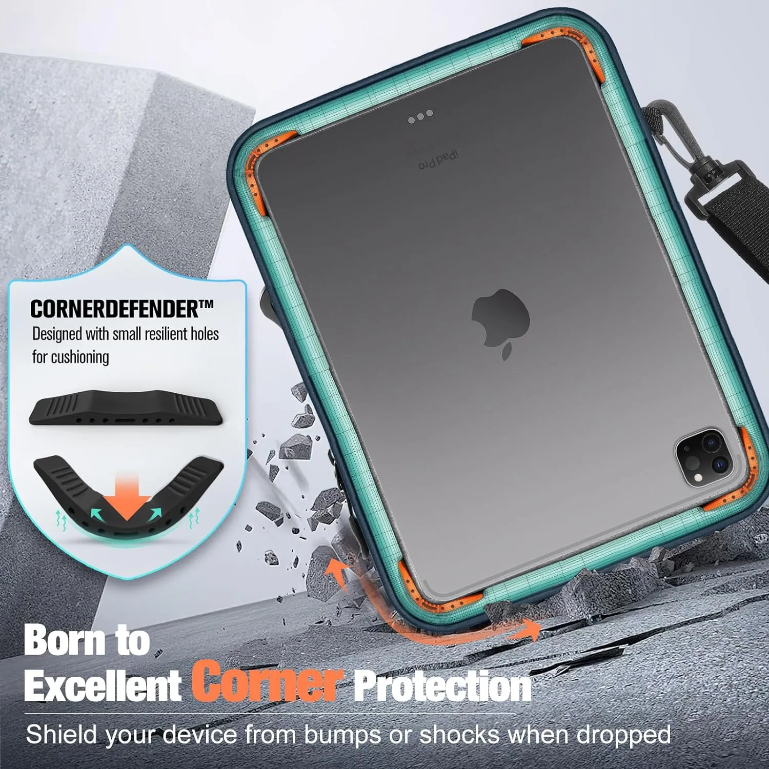 MoKo 12.9 Inch Tablet Sleeve Bag, Fits 13 Inch New iPad Pro M4 & Air M2 2024, iPad Pro 12.9 inch M2&M1, Galaxy Tab S9/S8 Plus 12.4", Multifunctional Bag with Shoulder and Headphone Port, Black
