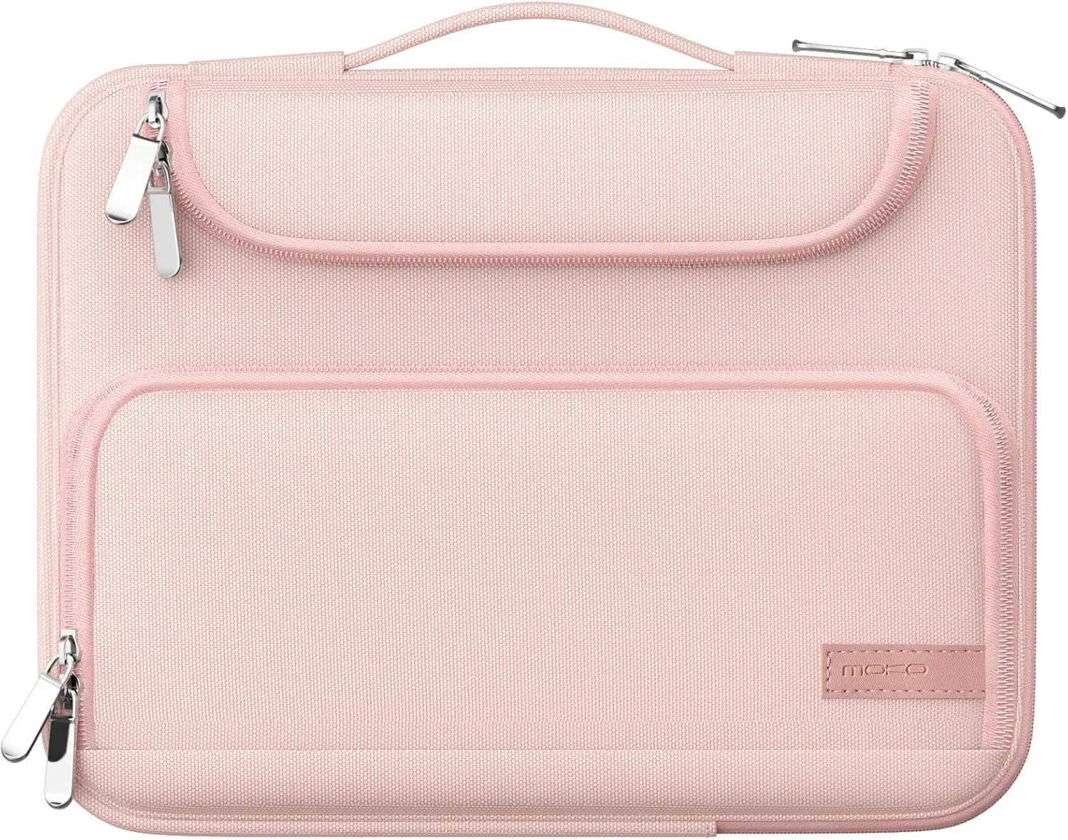 MoKo 9-11 Inch Tablet Sleeve Bag, Pink - iPad Air 5/4, iPad Pro 11, Tab S8/S9 11 - Waterproof Polyester, Double Pocket, Retractable Handle