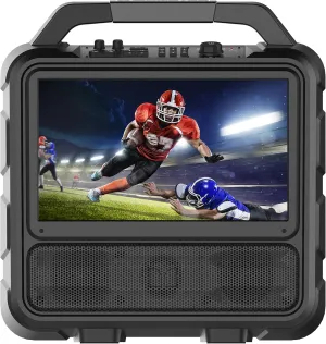 Monster Vision Portable Entertainment System | 15.6-inch Full HD Display, 60W Audio, Up to 25 Hours of Playback. Two HDMI Ports for Your Favorite Smart Streaming or Gaming Device | Weather Resistant