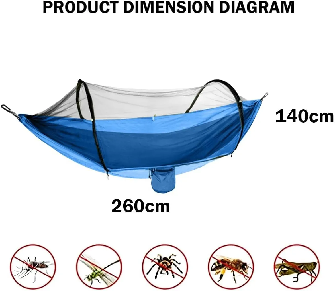 Mosquito Net for Hammock, Hammock Tent Strong Load-Bearing Capacity, Hammock Camping Breathable and Mosquito Proof, Suitable for Outdoor Use(Green,260 * 140cm)