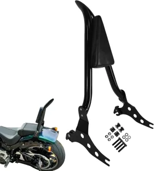 Motorcycle Detachable fatboy Backrest Sissy Bar Passenger Back Rest Pad Fit for Harley Fat Boy FLFB 2018-2023, Breakout FXBR FXSB 13-23 (26" Height, Black)