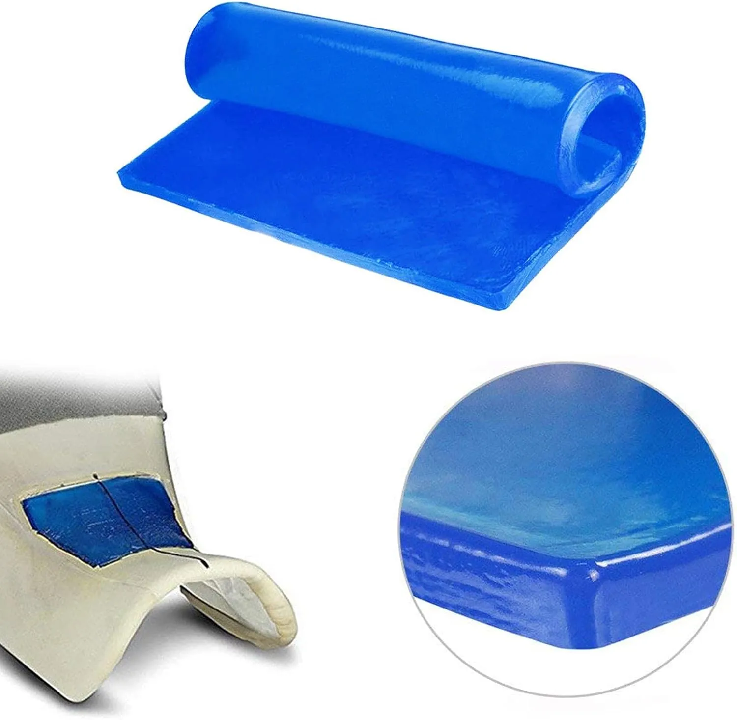 Motorcycle Seat Gel Pad Shock Absorption Mats Reduce Fatigue Comfortable Soft Cooling Fabric Cushion DIY Seat Pad Car Seat Driver Office Chair Seat Cushion(20 x 20 x 2cm)