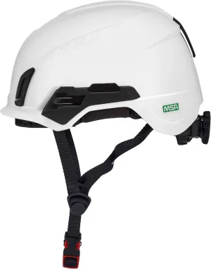 MSA V-Gard H2 Pro Safety Helmet with Comfortable Fas-Trac III Ratchet Suspension |Push-Button Accessory Rail and Universal Lighting Clips | Standard Size