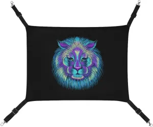 Multi-Colored Lion Head Cat Hanging Hammock Soft Breathable Pet Cage Dog Hammock with Adjustable Straps and Metal Hooks