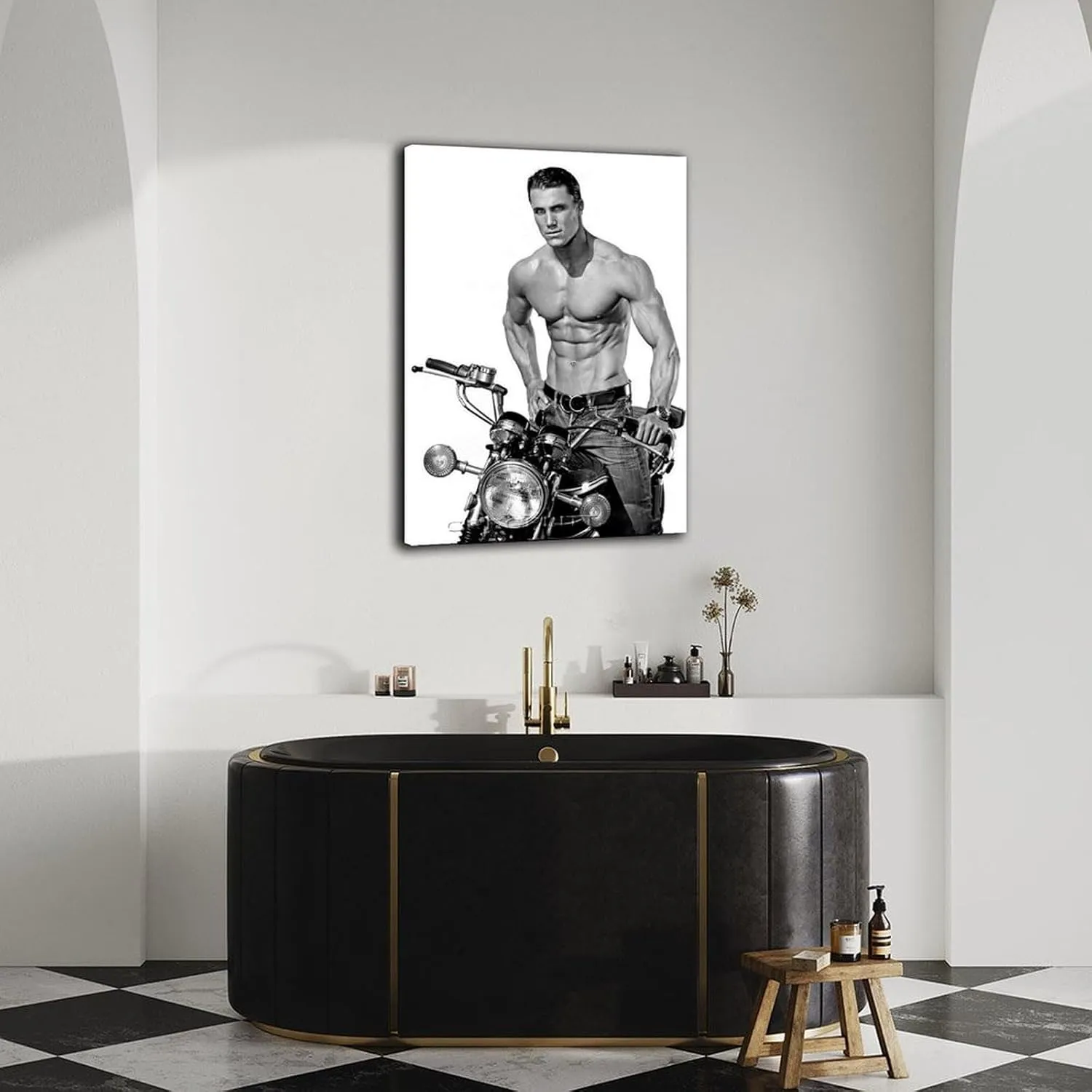Muscle Man Greg Plitt Mr. Bodybuilder Poster Retro Famous Actor Poster (3) Canvas Painting Wall Art Poster for Bedroom Living Room Decor 08x12inch(20x30cm) Frame-style