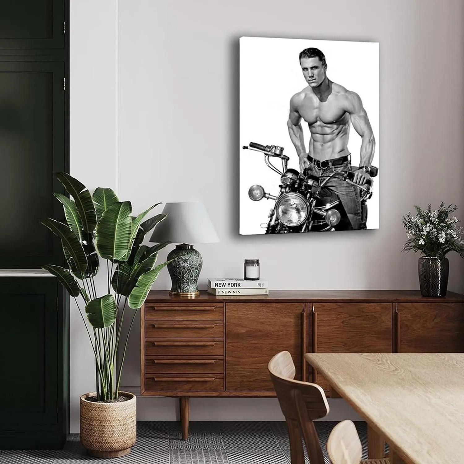 Muscle Man Greg Plitt Mr. Bodybuilder Poster Retro Famous Actor Poster (3) Canvas Painting Wall Art Poster for Bedroom Living Room Decor 08x12inch(20x30cm) Frame-style