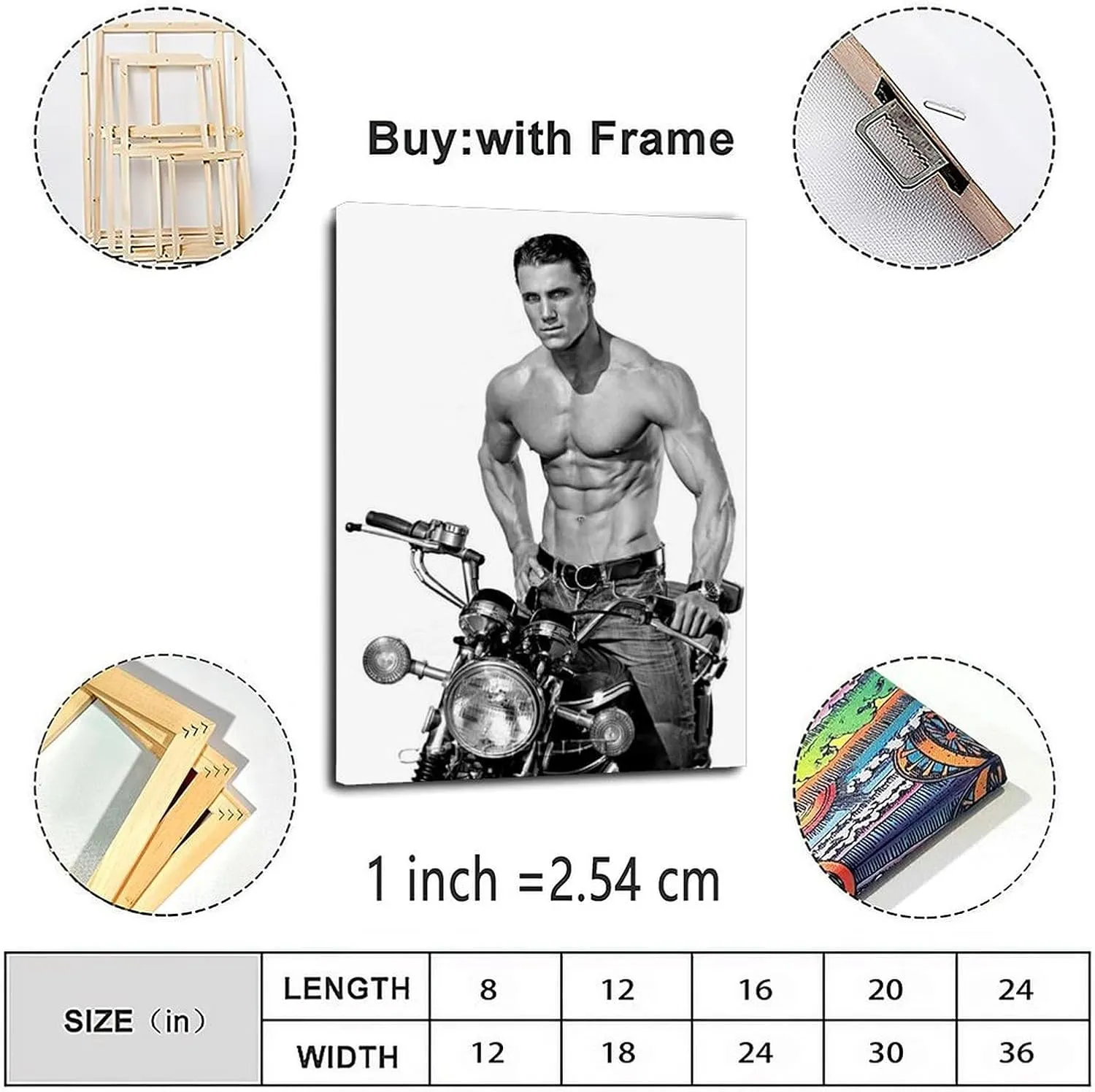 Muscle Man Greg Plitt Mr. Bodybuilder Poster Retro Famous Actor Poster (3) Canvas Painting Wall Art Poster for Bedroom Living Room Decor 08x12inch(20x30cm) Frame-style
