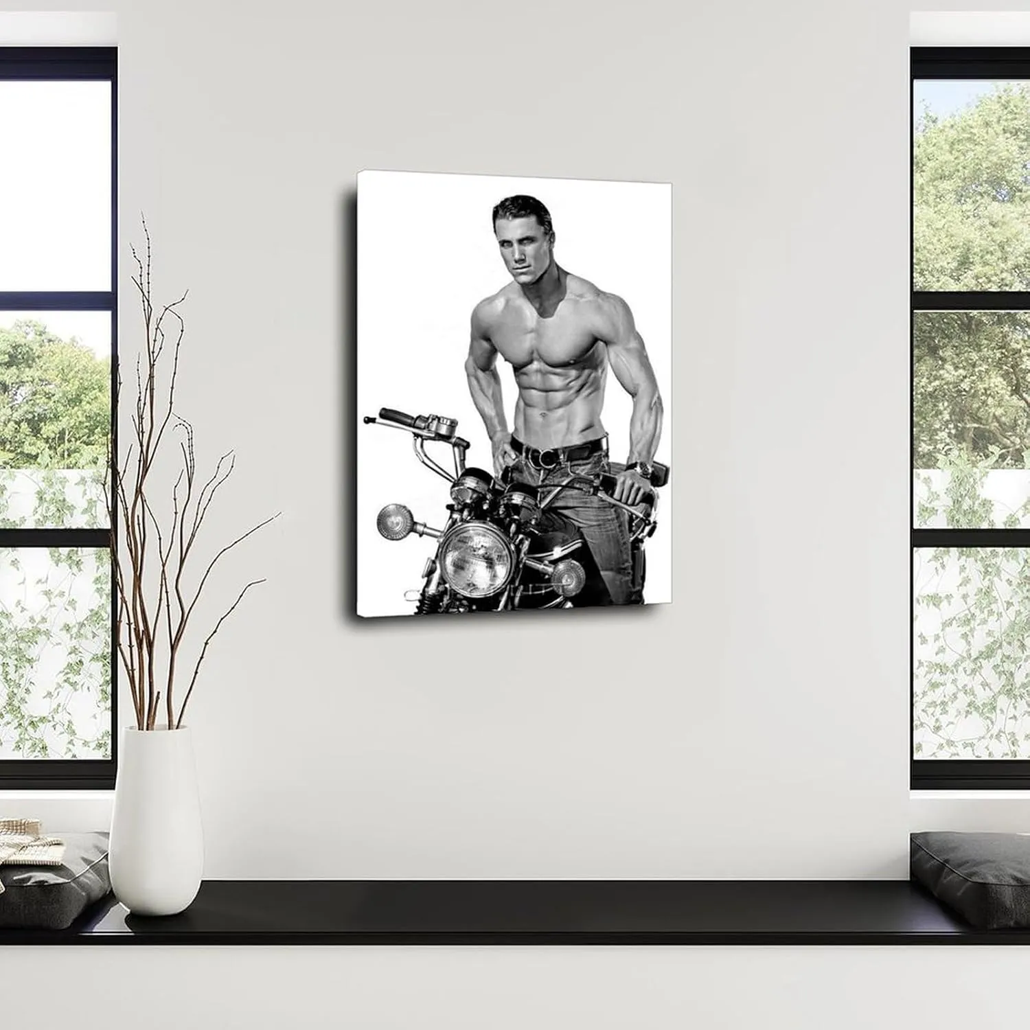 Muscle Man Greg Plitt Mr. Bodybuilder Poster Retro Famous Actor Poster (3) Canvas Painting Wall Art Poster for Bedroom Living Room Decor 08x12inch(20x30cm) Frame-style