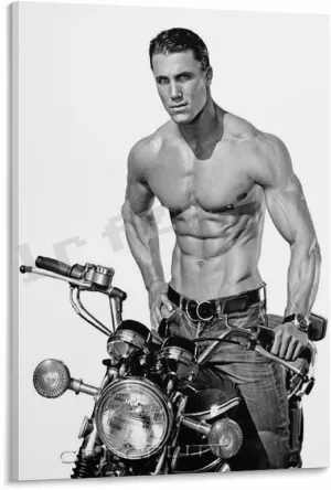Muscle Man Greg Plitt Mr. Bodybuilder Poster Retro Famous Actor Poster (3) Canvas Painting Wall Art Poster for Bedroom Living Room Decor 08x12inch(20x30cm) Frame-style