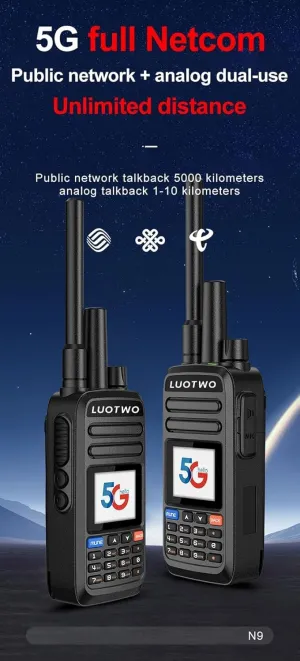 N9 National Intercom Walkie Talkie Support WiFi Bluetooth Long Range Radio IP67 Waterproof Type-C Rechargeable Handheld GPS Transceiver
