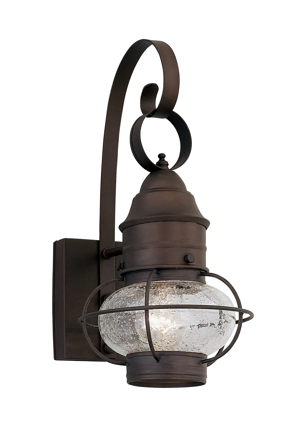 Nantucket One Light Wall Lantern in Rustique