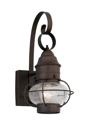Nantucket One Light Wall Lantern in Rustique