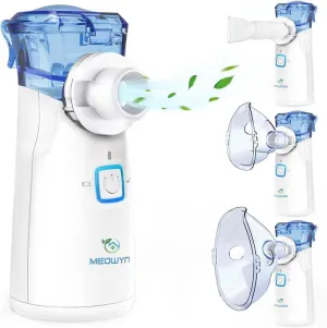 Nebulizer Machine for Adults & Kids, USB-C Rechargeable Nebulizer with Portable Design, Easy to Use & Clean, Silent, Efficient Atomization for Home and Travel Use