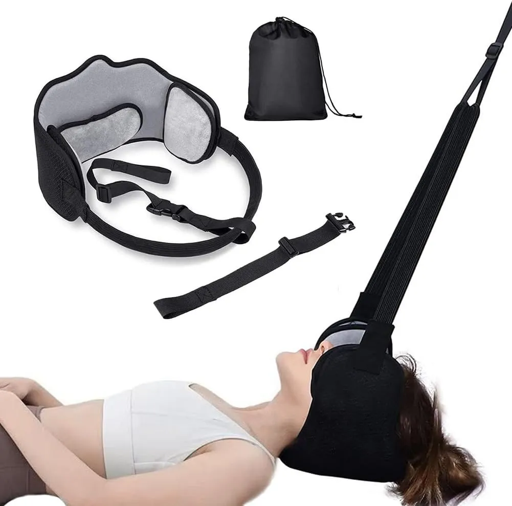 Neck Traction Device for Neck Pain Relief,Neck Stretcher Strap for Spine Chiropractic Decompression,Portable Storage Bag,Neck Chiropractor for Physical Therapy,Neck Strap for Neck Recovery