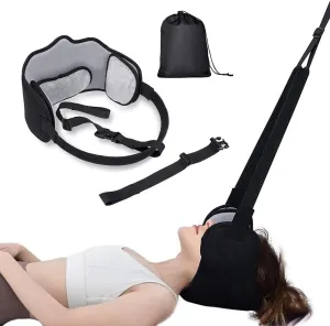 Neck Traction Device for Neck Pain Relief,Neck Stretcher Strap for Spine Chiropractic Decompression,Portable Storage Bag,Neck Chiropractor for Physical Therapy,Neck Strap for Neck Recovery
