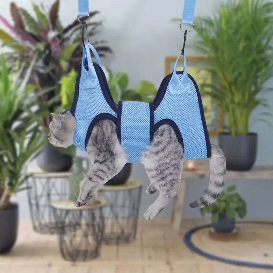 New Pet Grooming Hammock Helper – Safe and Easy Grooming for Cats and Dogs