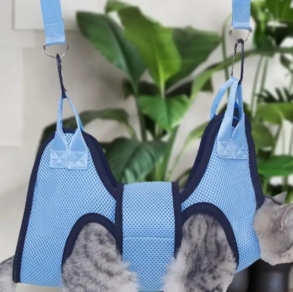 New Pet Grooming Hammock Helper – Safe and Easy Grooming for Cats and Dogs